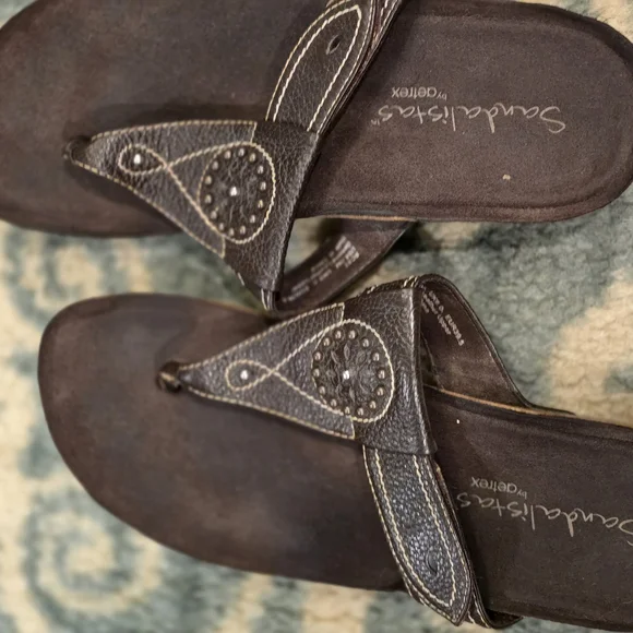 Aetrex Shoes Aetrex Womens Pairs Flip Flops Black Brown